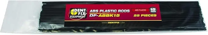 [DP43_15mm_25_Flat_Black] ABS Plastic Welding Rods (15mm, Flat)