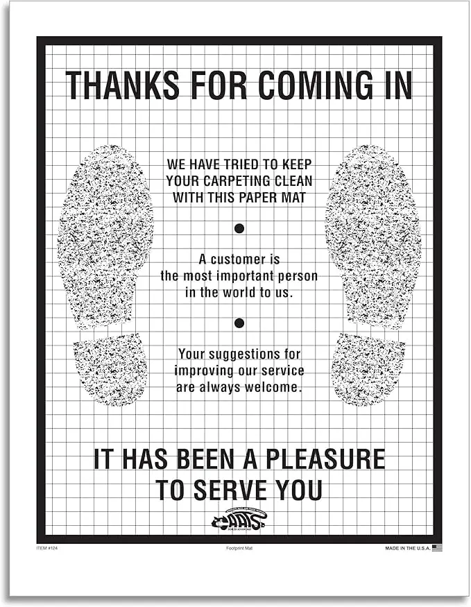 [IP12_17" x 22"_500_Black Thanks] Poly-Back Floormat (Black Thanks)