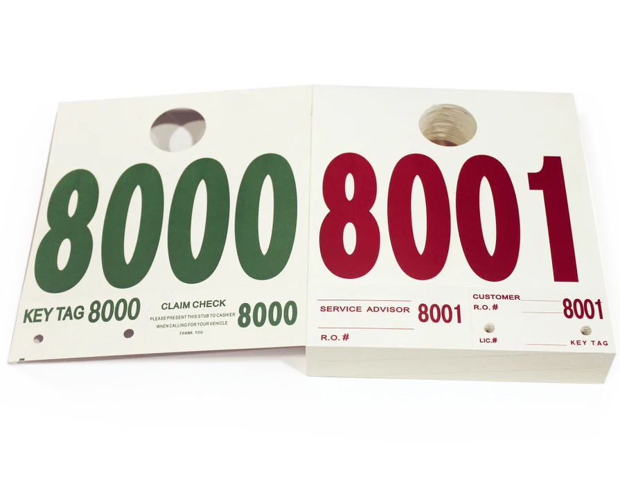 Numbered Hang Tags Red & Green