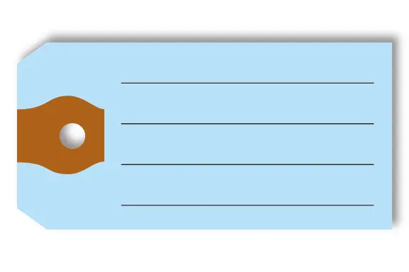 Multi -Purpose Tag - 1 3/8"x 2 3/4"