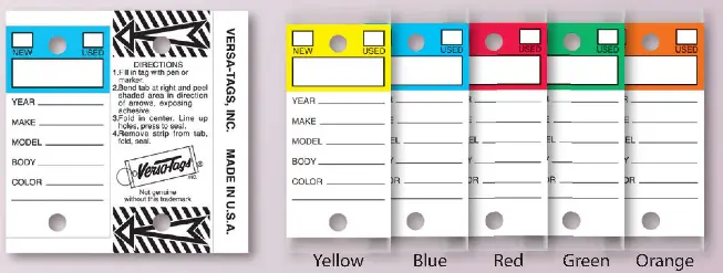 [KT2_250_Blue] Versa-Tag Key Tag - Top Stripe (250, Blue)