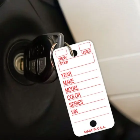 Plastic/Poly Key Tags Solid Detailed
