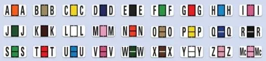 Alphabetical Labels - 1 1/2" x 3/4"