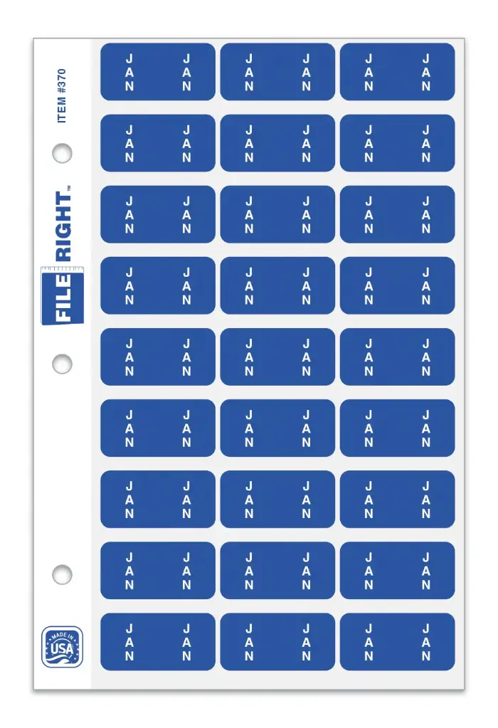 Month Labels - 1 1/2" x 3/4"