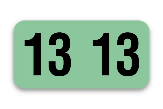 Year Labels - 1 1/2" x 3/4"