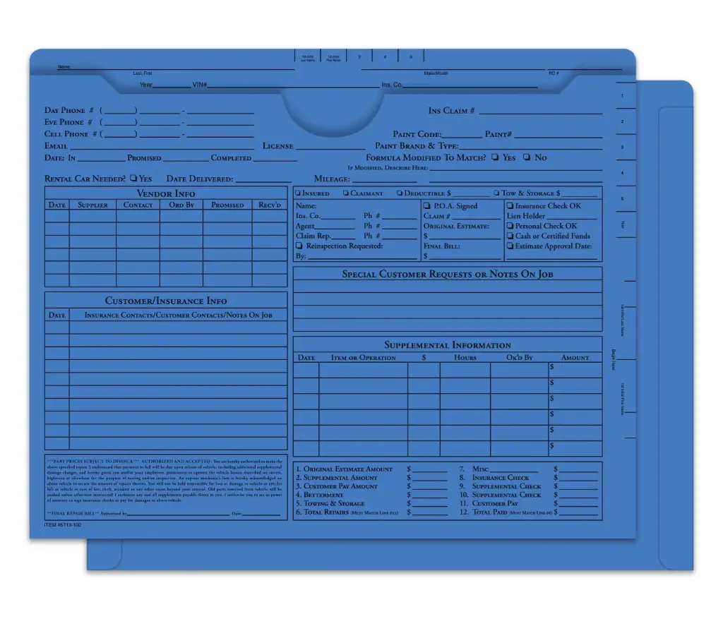 [RO2_100_Blue] Ultra Heavy Duty Repair Order Jacket (Blue)