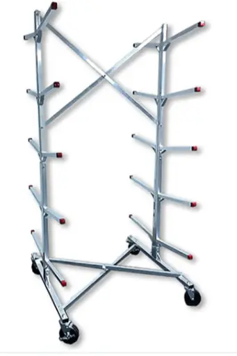 [SS9] Mobile Two Sided Bumper Caddy  - 10 max cvrs 18" arms
