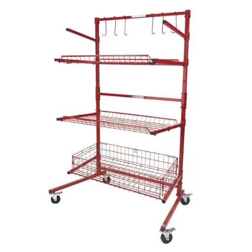 [SS15]  Innovative SSPC-B/DB Mobile Parts Rack w/Deep Bottom Basket