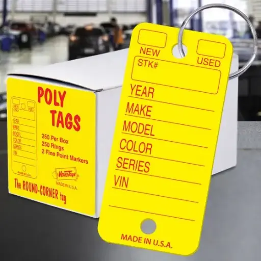 [KT4] Plastic/Poly Key Tags Solid Detailed
