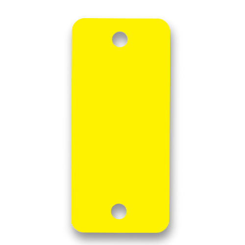 [KT5] Plastic/Poly Key Tags Solid Yellow Blank 