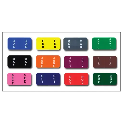 Month Labels - 1 1/2" x 3/4"