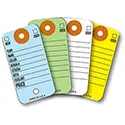 [KT7] Paper Key Tags W/ Rings- 10pt Paper