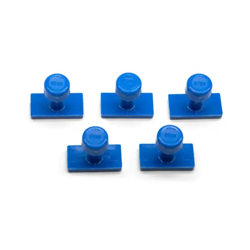 [DP110] KECO 26mm/1" Blue Smooth Glue Tabs (5pk)